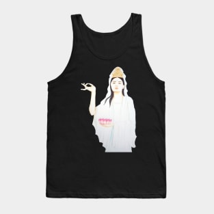 Kwan Yin, Goddess of Love and Compassion- Orange Tank Top